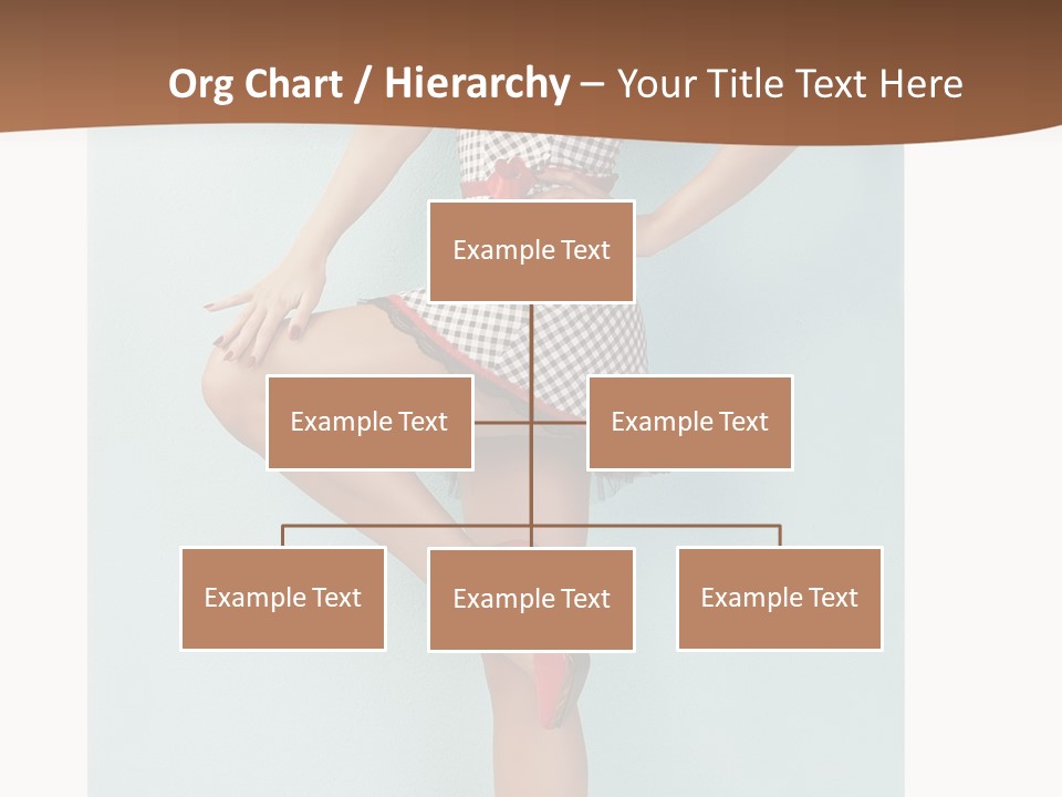 Girl White Dress PowerPoint Template