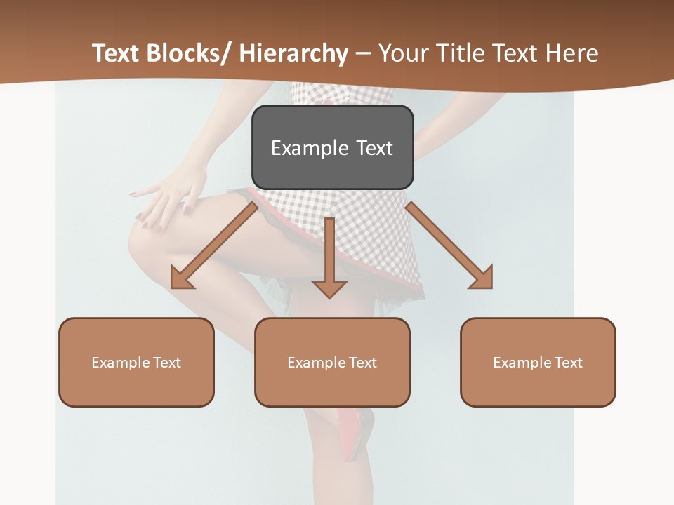 Girl White Dress PowerPoint Template