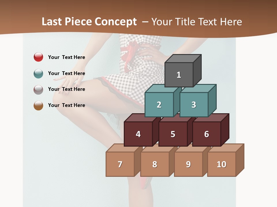 Girl White Dress PowerPoint Template