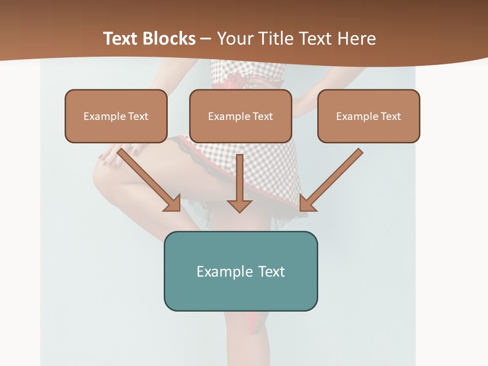 Girl White Dress PowerPoint Template