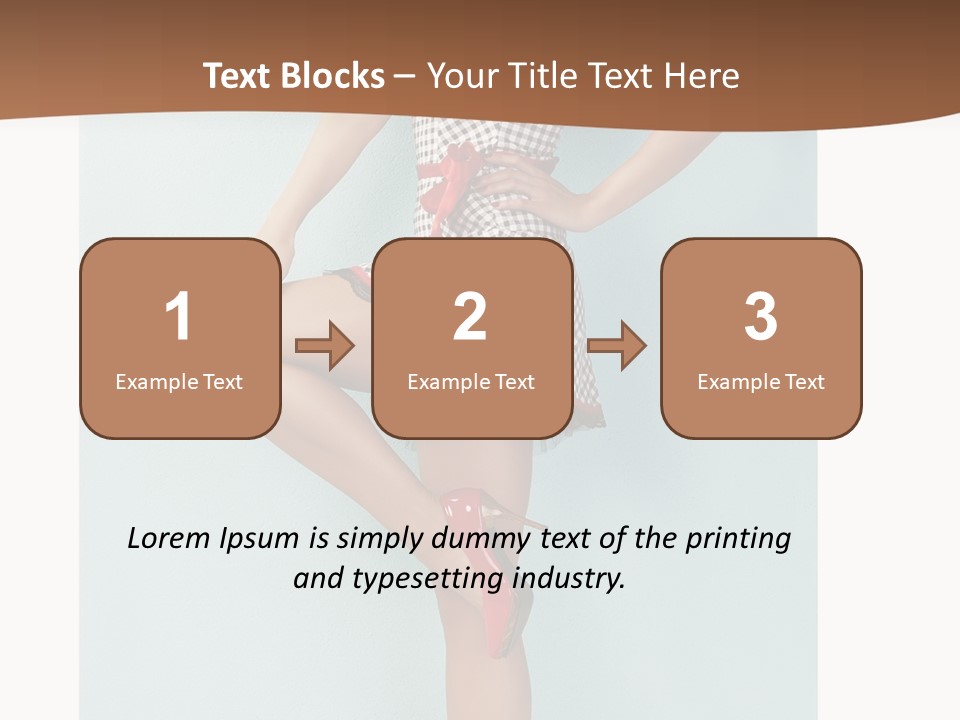 Girl White Dress PowerPoint Template