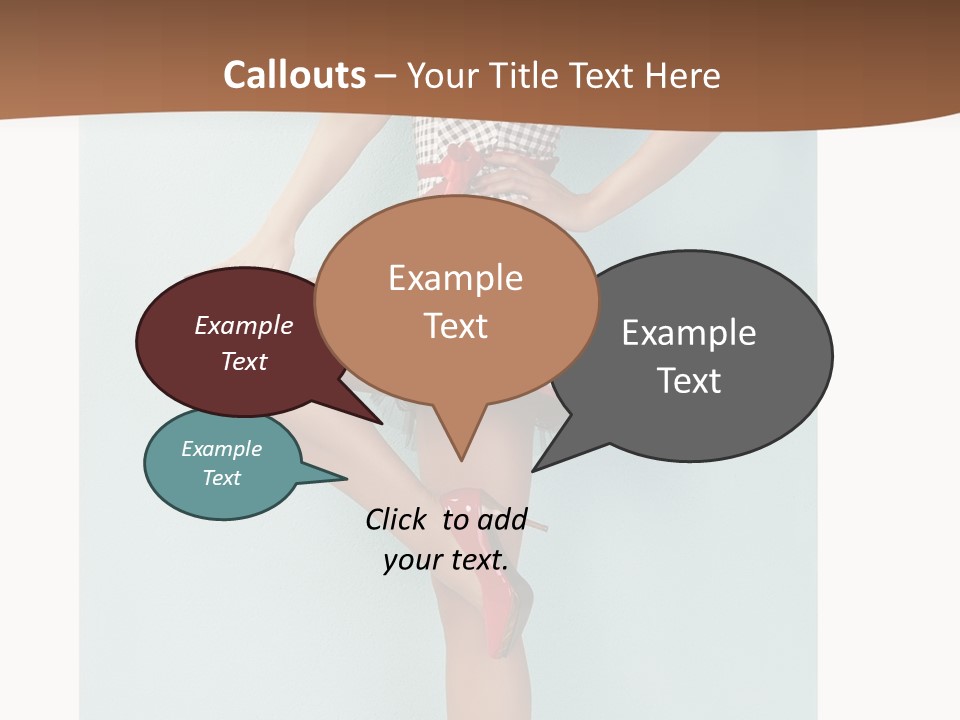 Girl White Dress PowerPoint Template