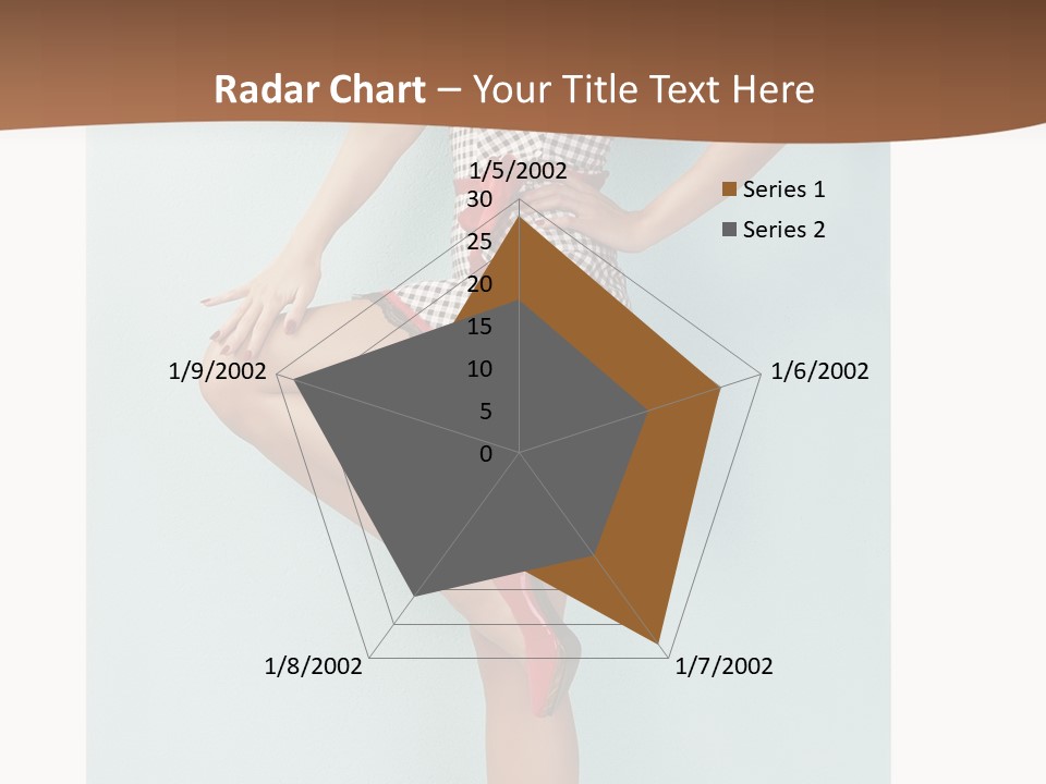 Girl White Dress PowerPoint Template