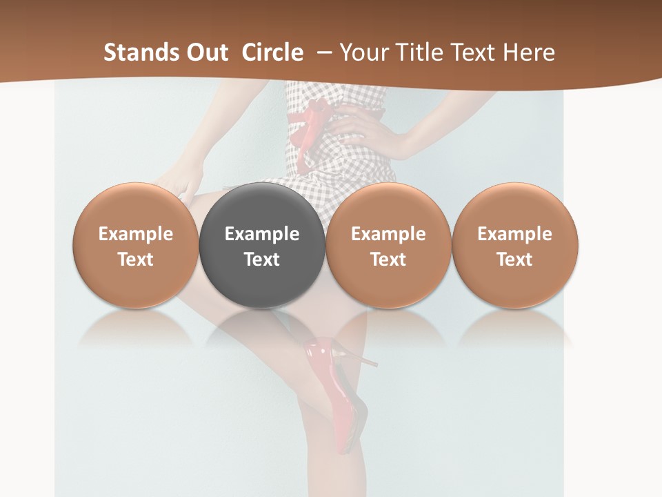 Girl White Dress PowerPoint Template