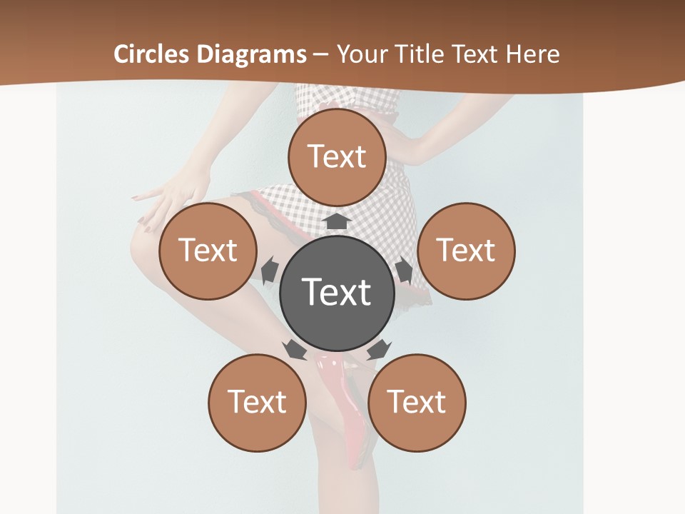 Girl White Dress PowerPoint Template