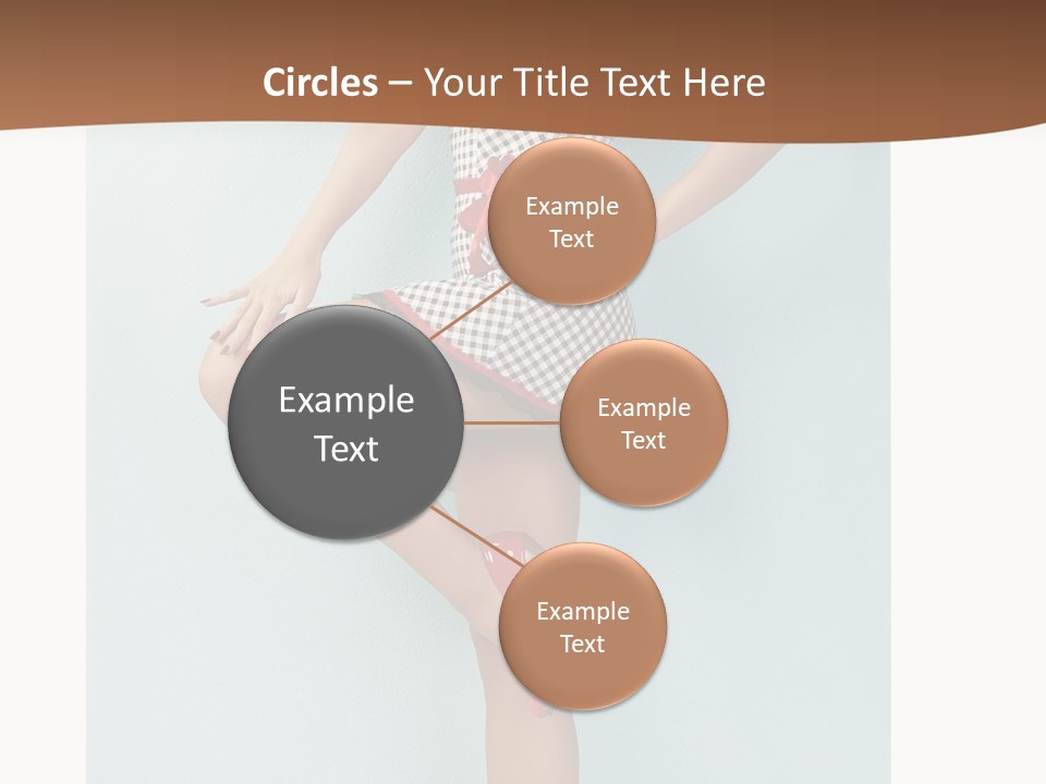 Girl White Dress PowerPoint Template