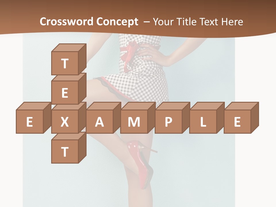 Girl White Dress PowerPoint Template