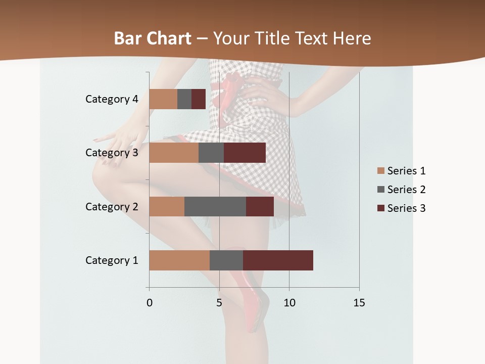 Girl White Dress PowerPoint Template