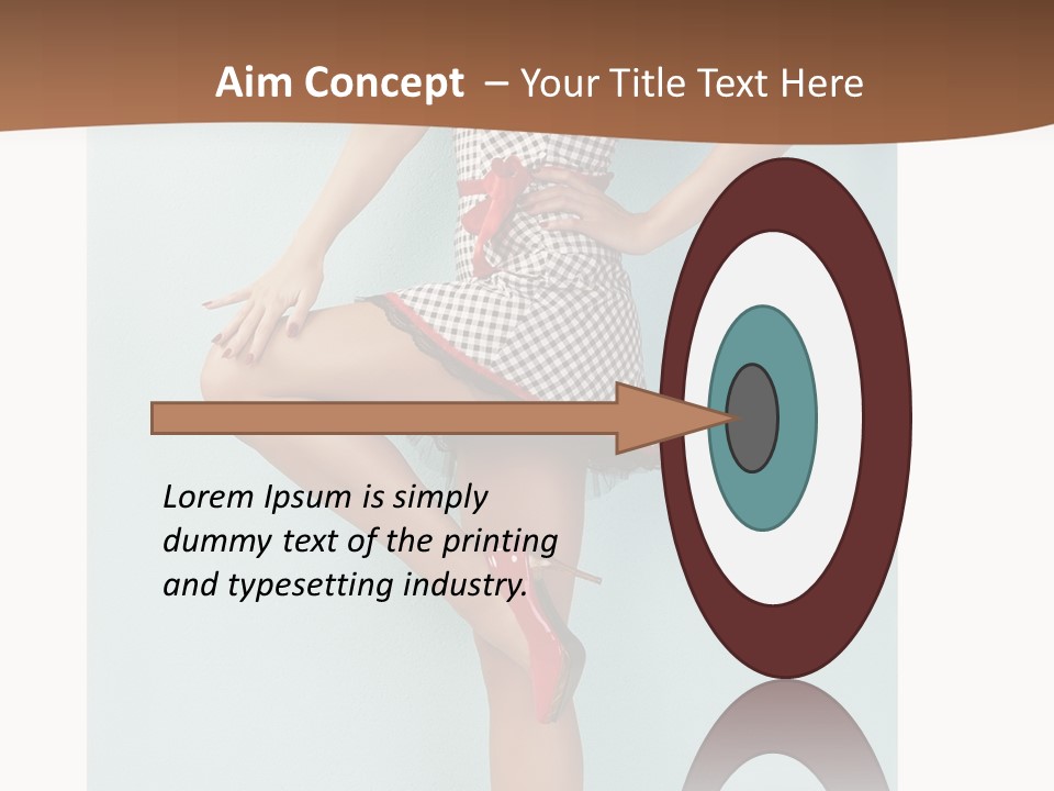 Girl White Dress PowerPoint Template