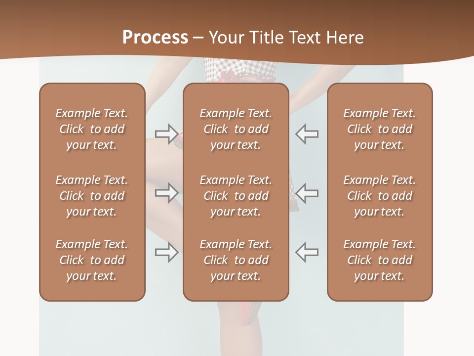 Girl White Dress PowerPoint Template