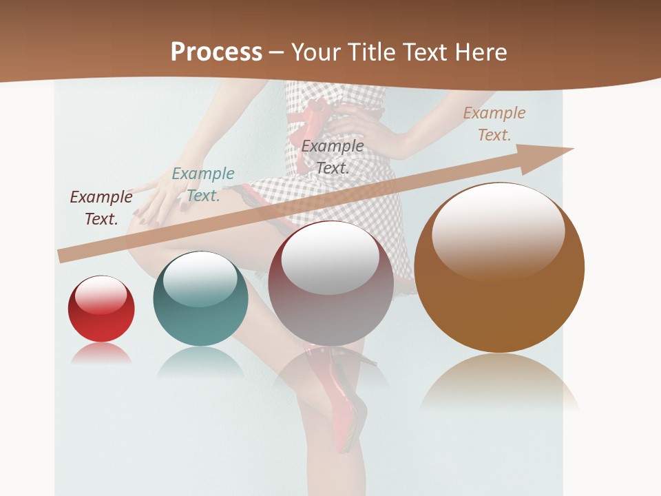 Girl White Dress PowerPoint Template