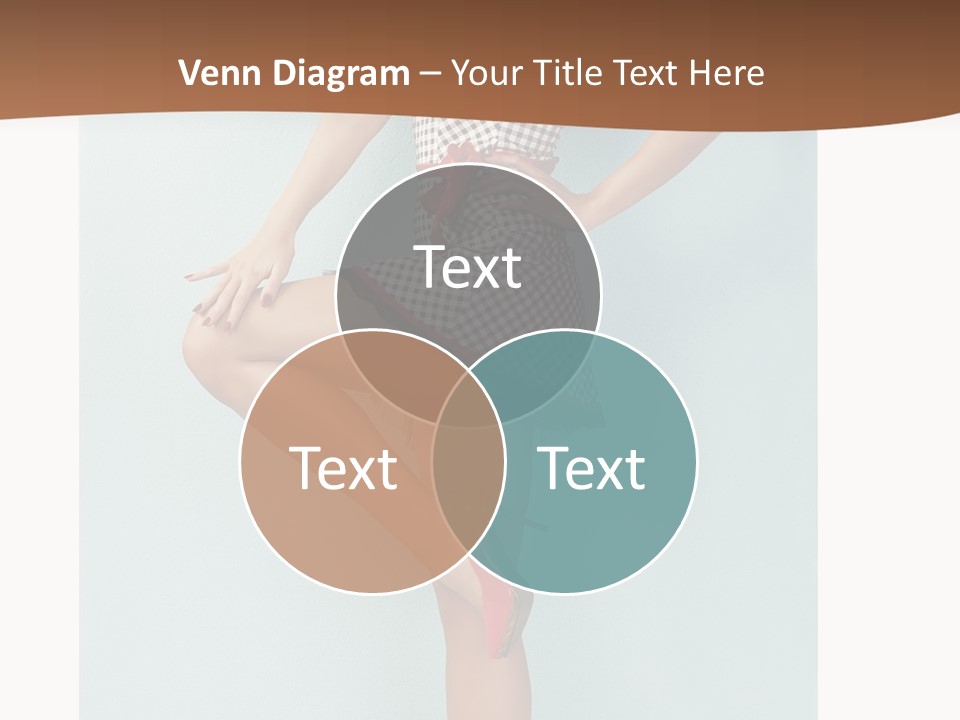 Girl White Dress PowerPoint Template