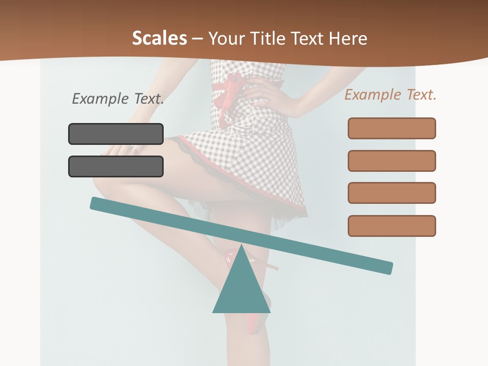 Girl White Dress PowerPoint Template