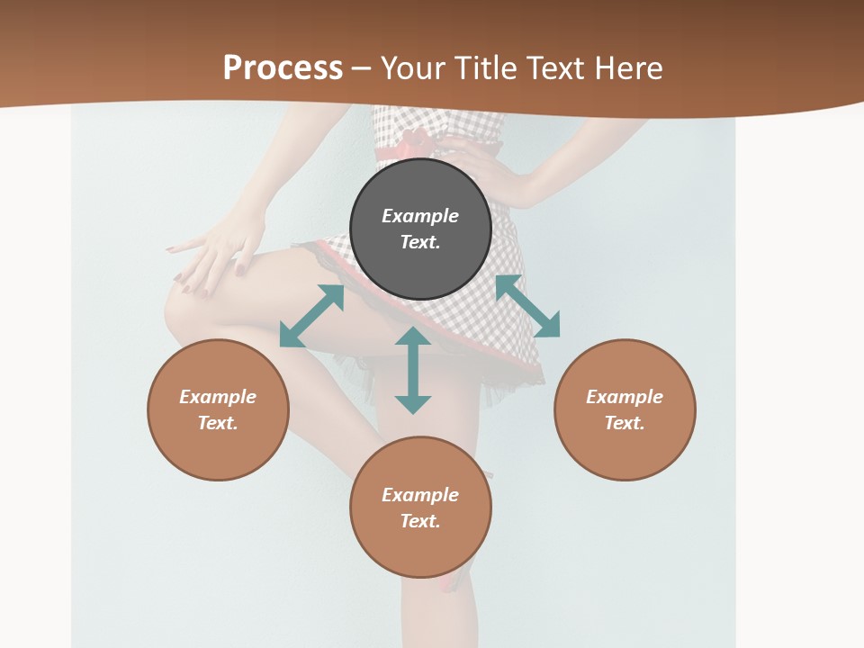 Girl White Dress PowerPoint Template