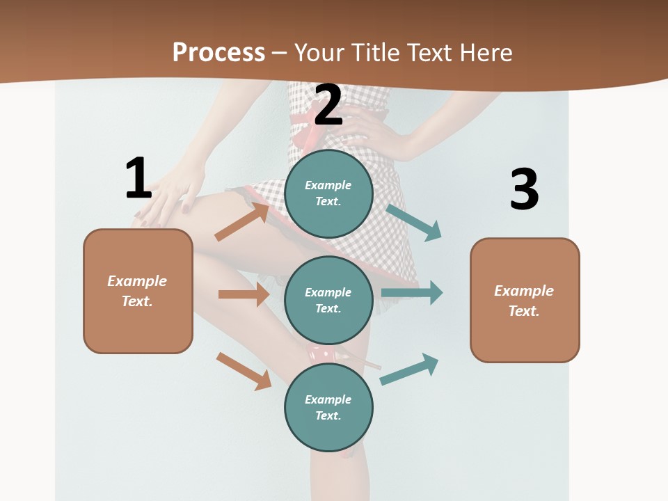 Girl White Dress PowerPoint Template