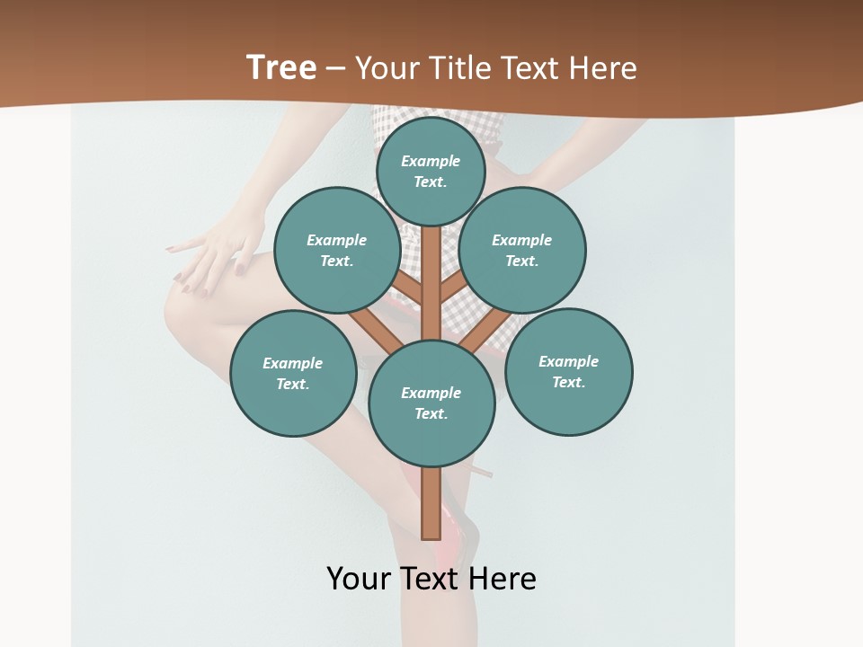 Girl White Dress PowerPoint Template