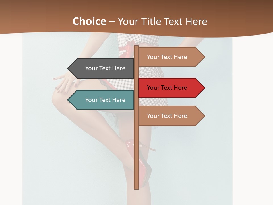 Girl White Dress PowerPoint Template