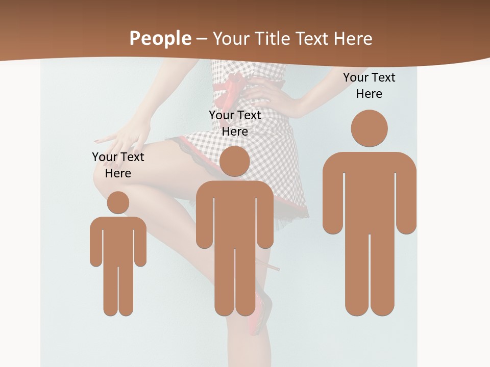 Girl White Dress PowerPoint Template