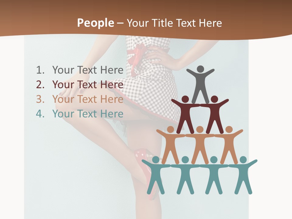 Girl White Dress PowerPoint Template