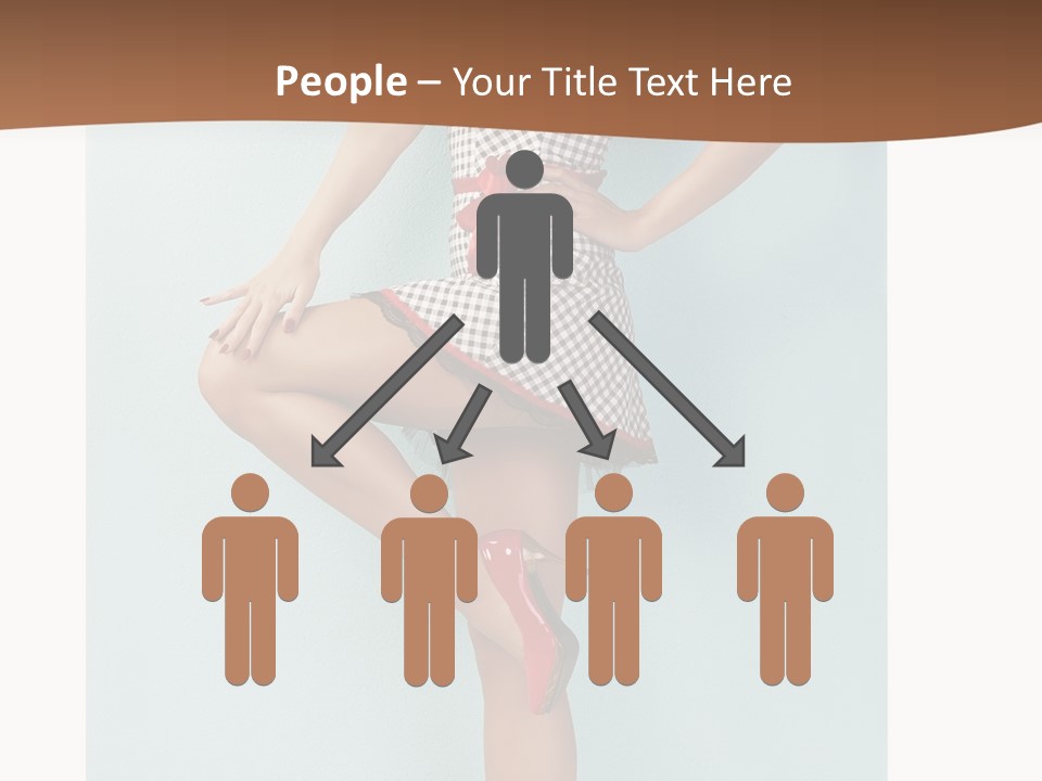 Girl White Dress PowerPoint Template