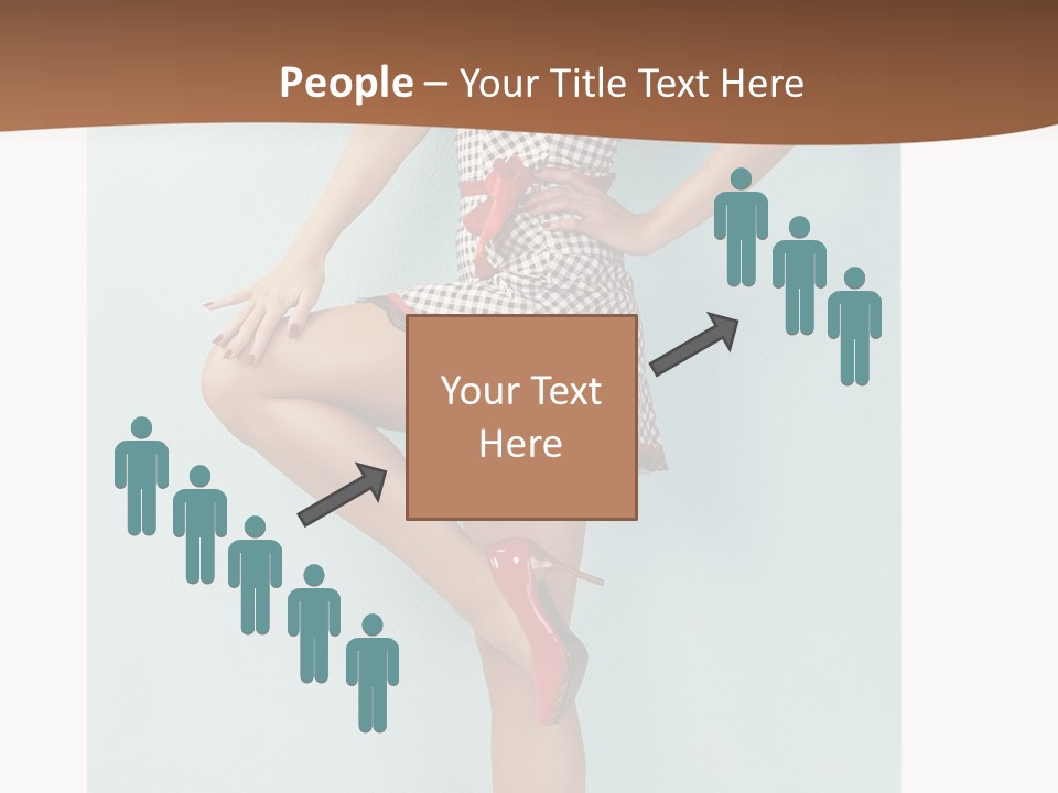 Girl White Dress PowerPoint Template