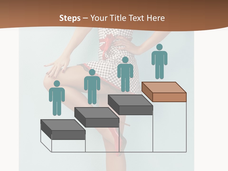 Girl White Dress PowerPoint Template