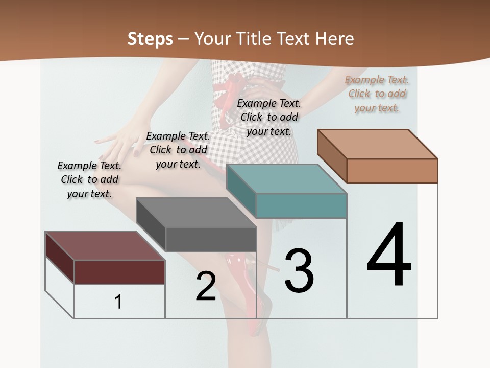 Girl White Dress PowerPoint Template