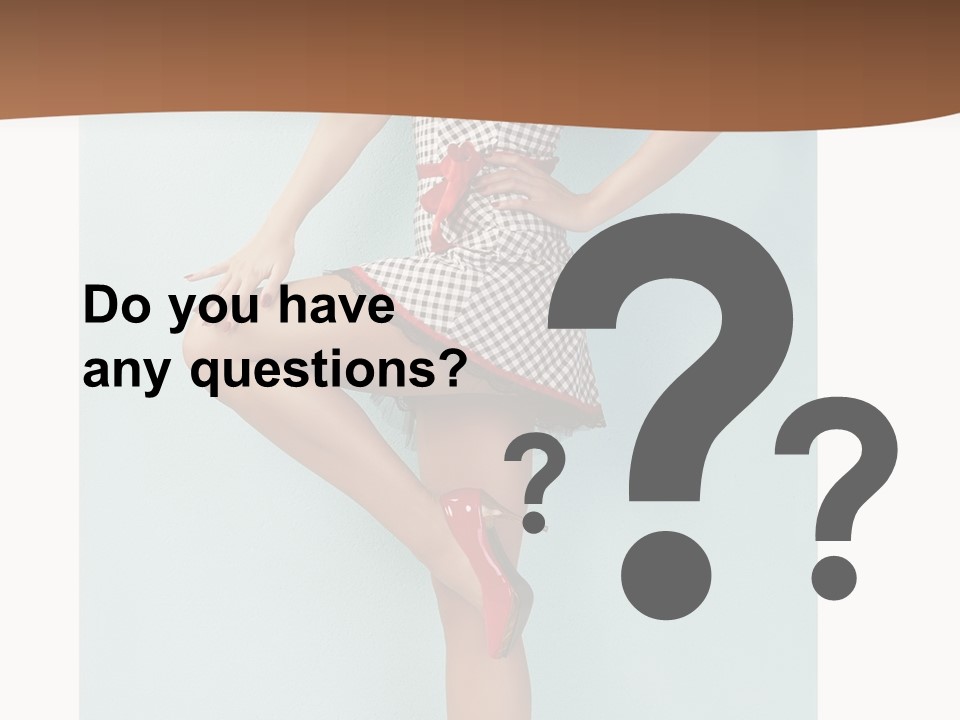 Girl White Dress PowerPoint Template