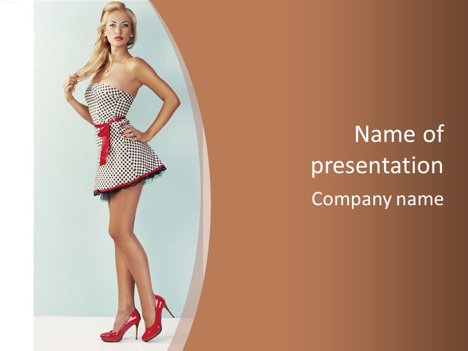 Provocative Pinup Pretty PowerPoint Template