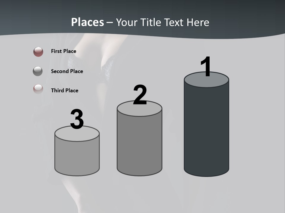 Glamour Hair Breast PowerPoint Template