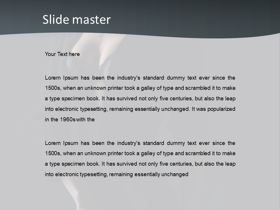 Glamour Hair Breast PowerPoint Template