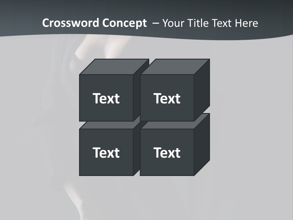 Glamour Hair Breast PowerPoint Template