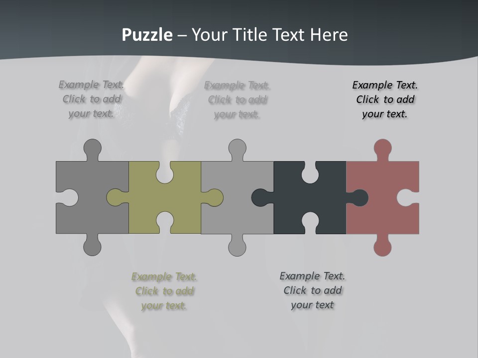 Glamour Hair Breast PowerPoint Template