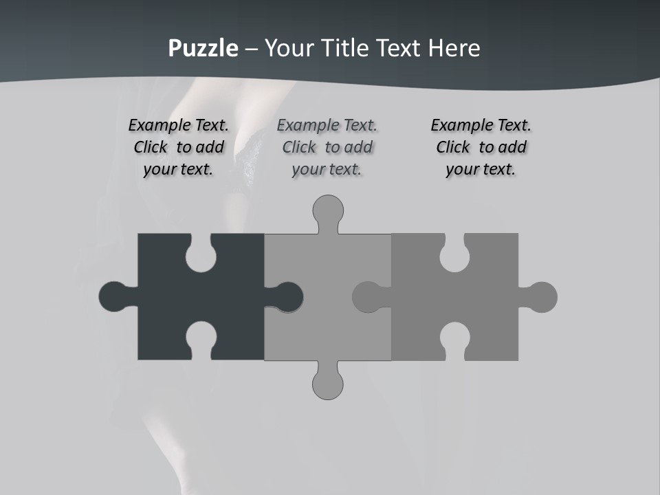 Glamour Hair Breast PowerPoint Template