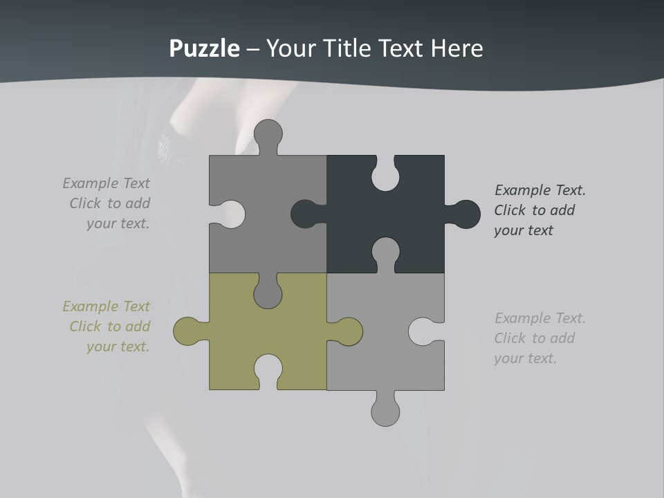 Glamour Hair Breast PowerPoint Template