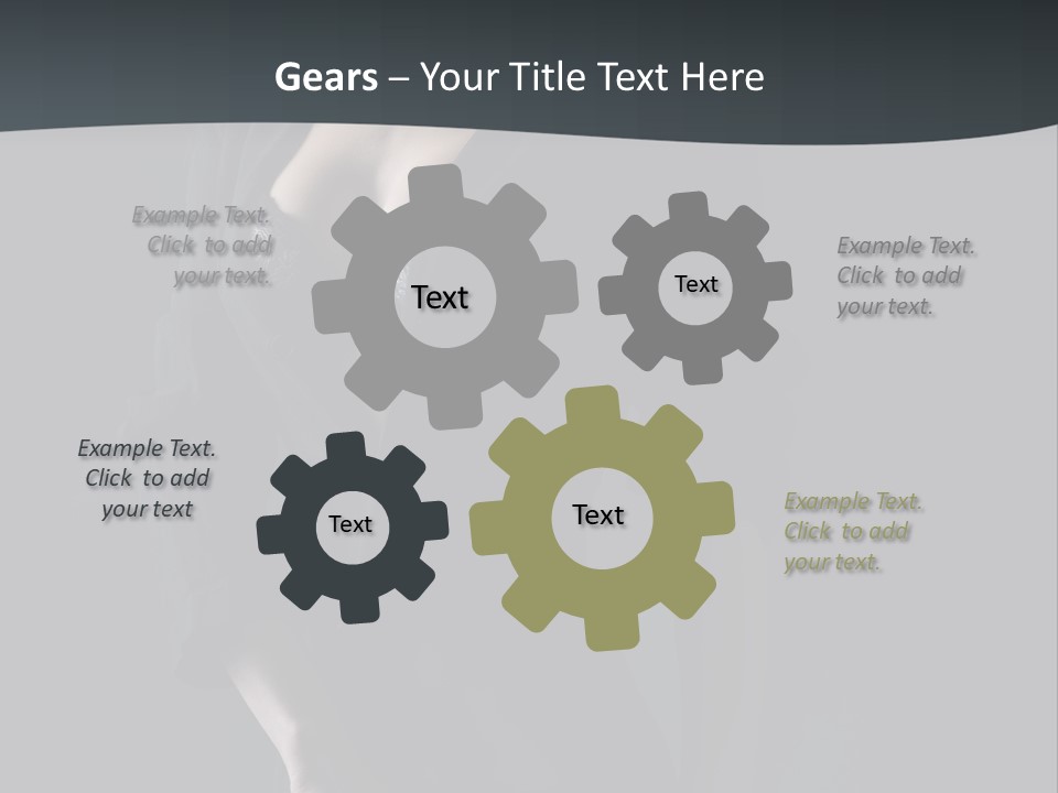 Glamour Hair Breast PowerPoint Template