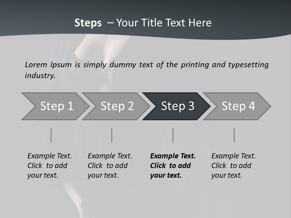 Glamour Hair Breast PowerPoint Template