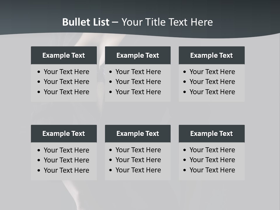 Glamour Hair Breast PowerPoint Template