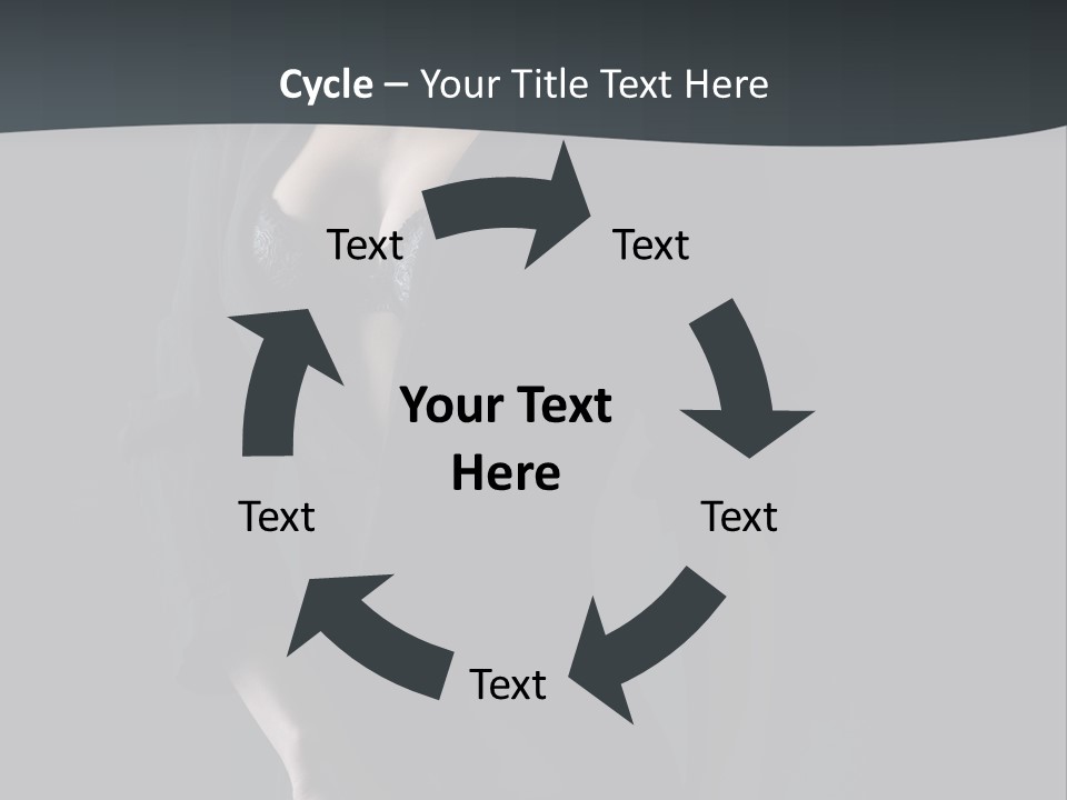 Glamour Hair Breast PowerPoint Template