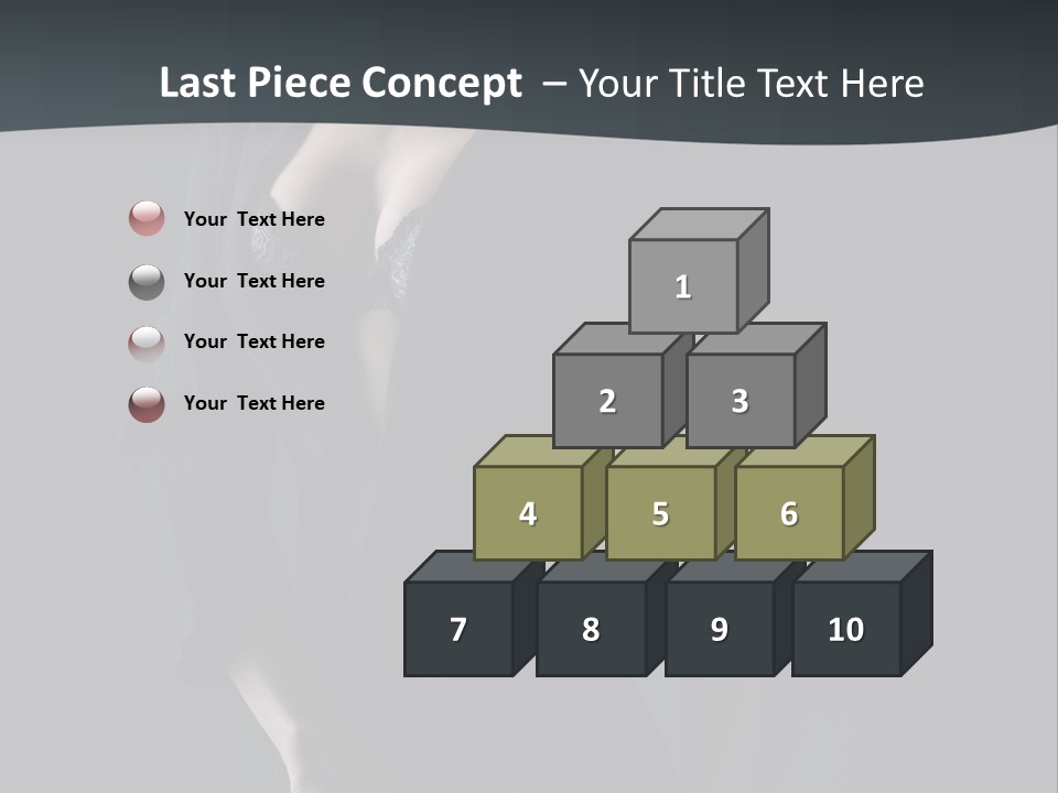 Glamour Hair Breast PowerPoint Template