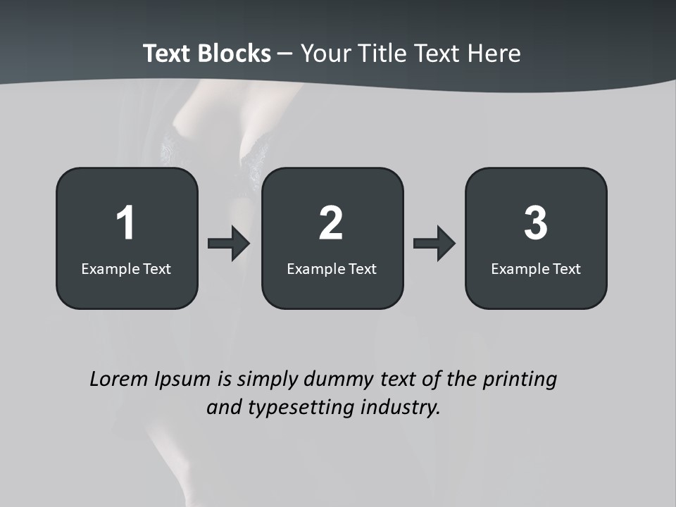 Glamour Hair Breast PowerPoint Template