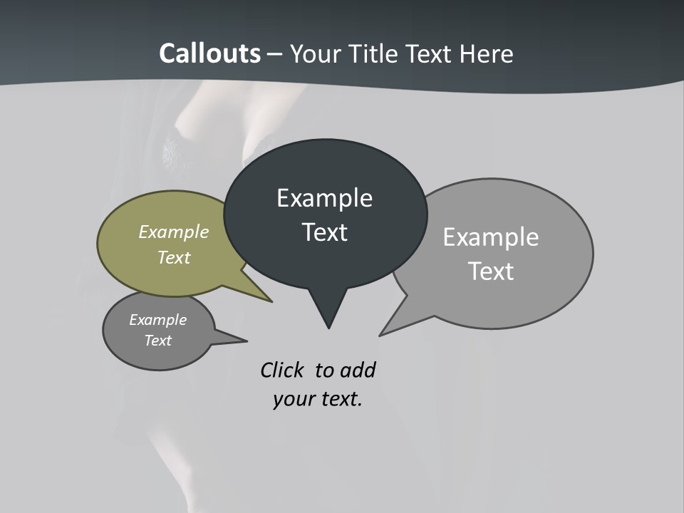 Glamour Hair Breast PowerPoint Template