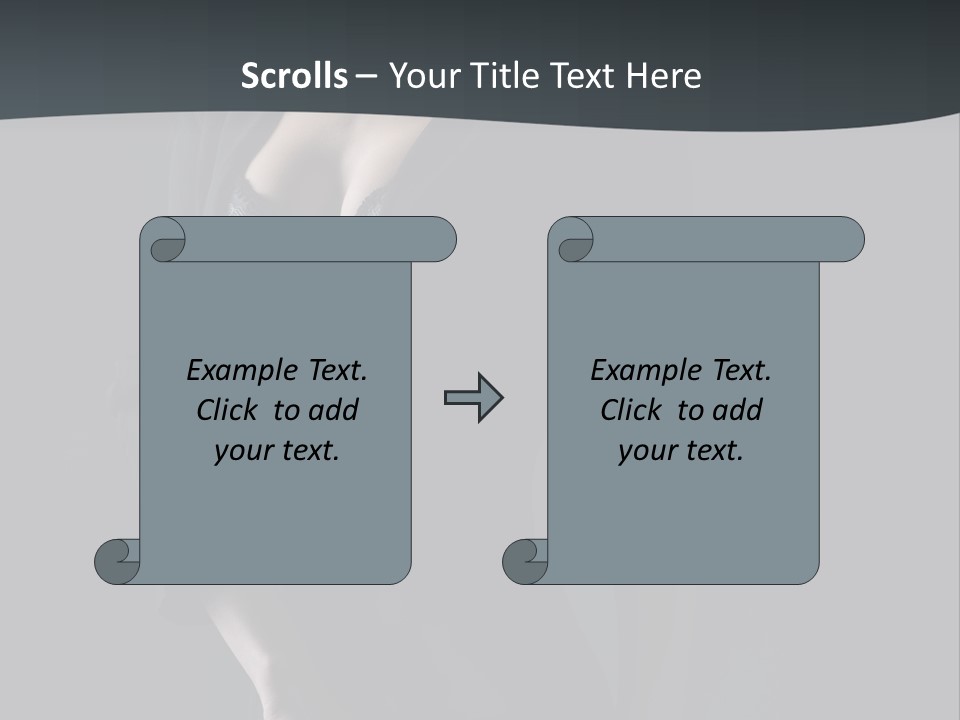 Glamour Hair Breast PowerPoint Template