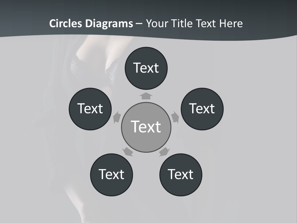 Glamour Hair Breast PowerPoint Template