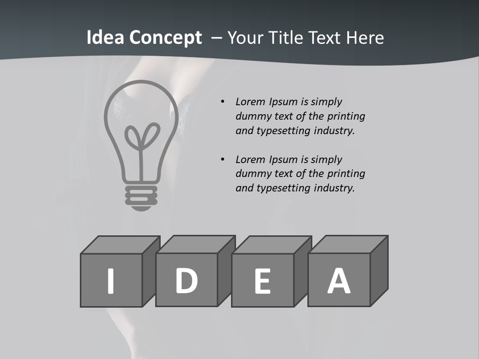 Glamour Hair Breast PowerPoint Template