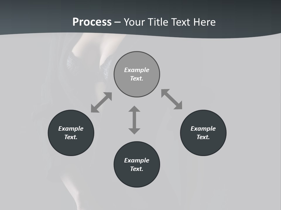 Glamour Hair Breast PowerPoint Template