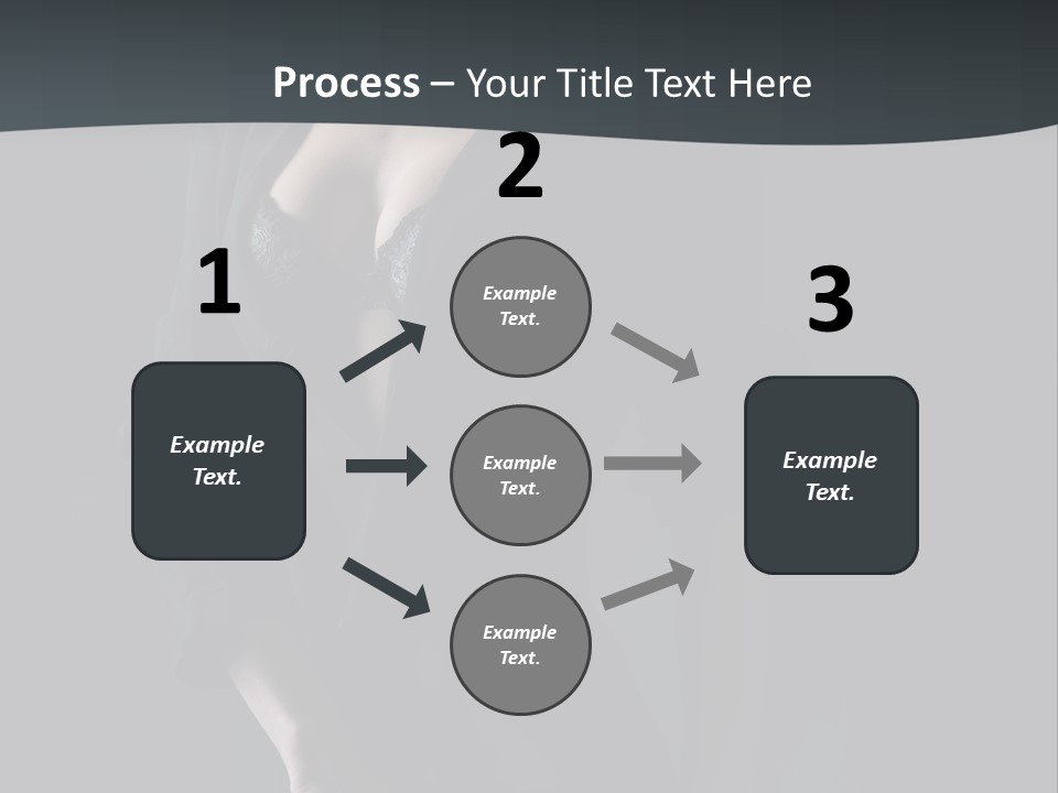 Glamour Hair Breast PowerPoint Template