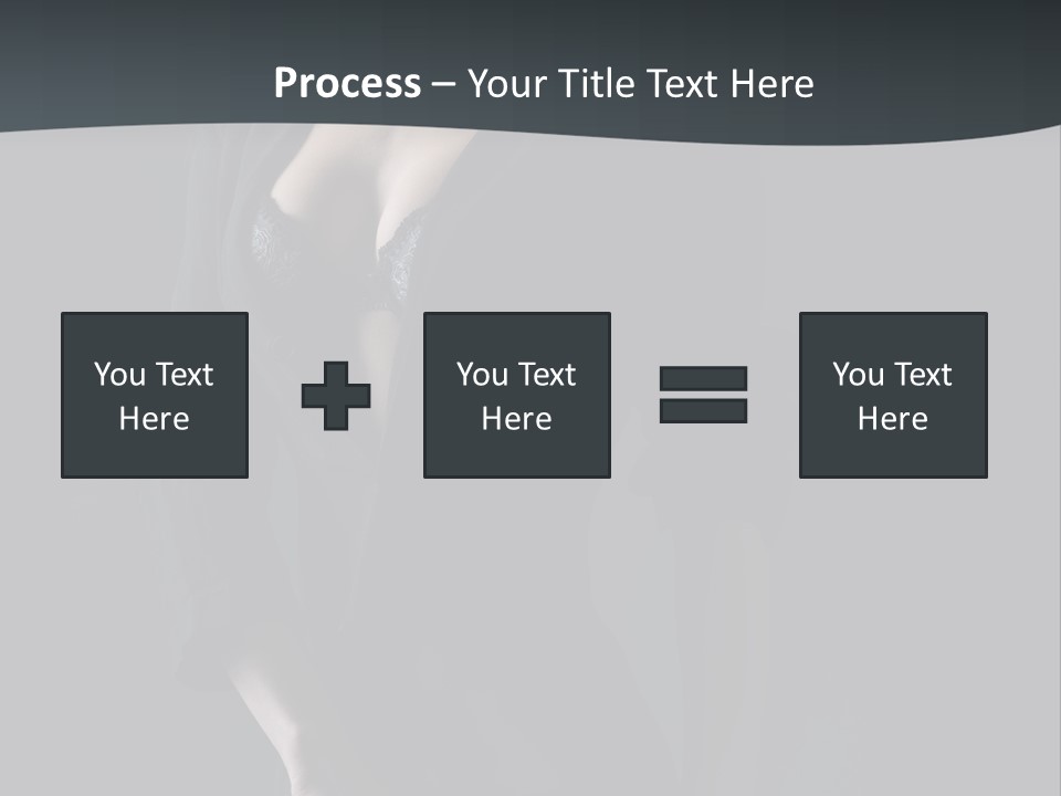 Glamour Hair Breast PowerPoint Template