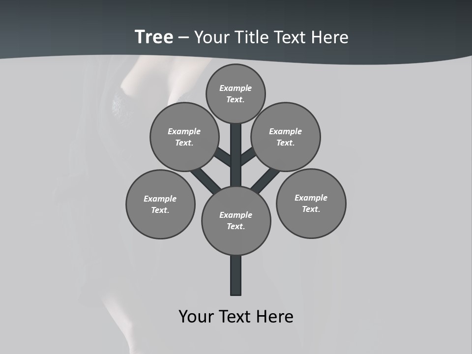 Glamour Hair Breast PowerPoint Template