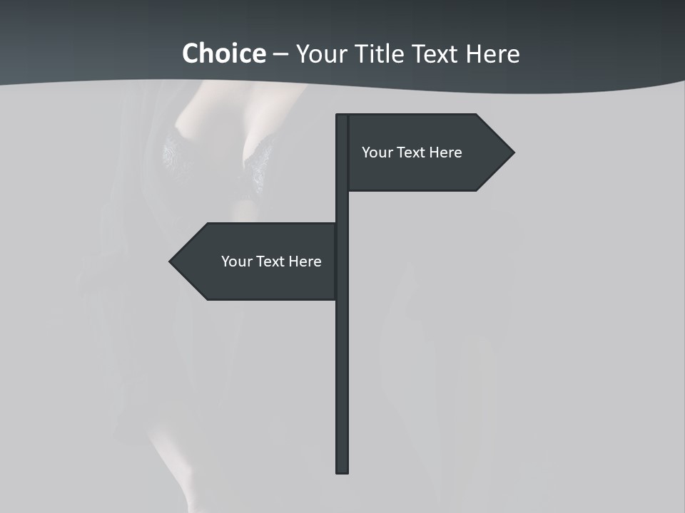 Glamour Hair Breast PowerPoint Template